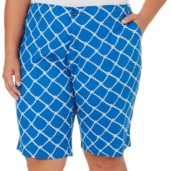 Caribbean-Joe-Cobalt-Blue-Skimmer-Shorts sz 14P - Picture 1 of 6
